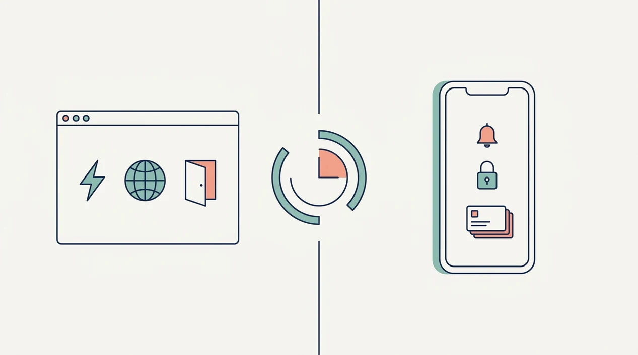 browser vs app comparison at a glance comparison table
