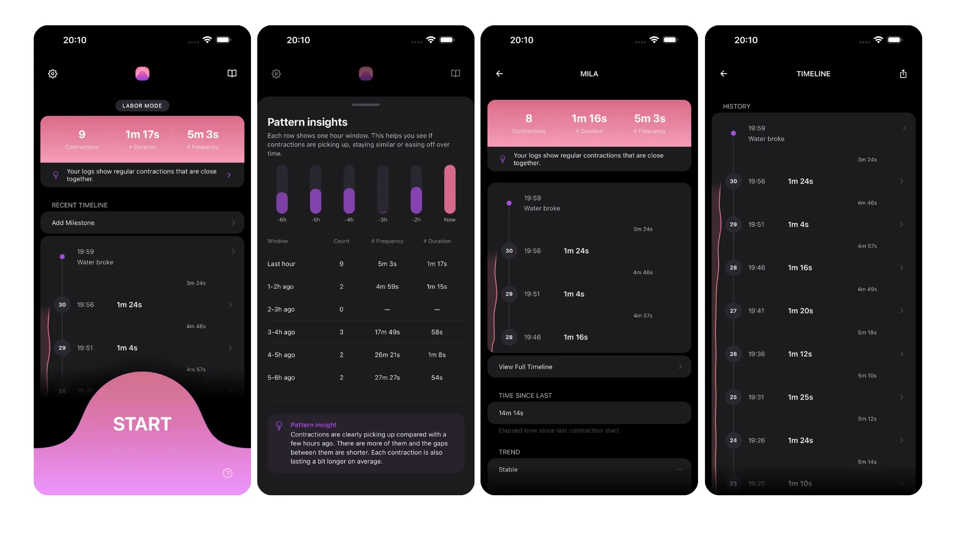 Bump Pulse contraction timer