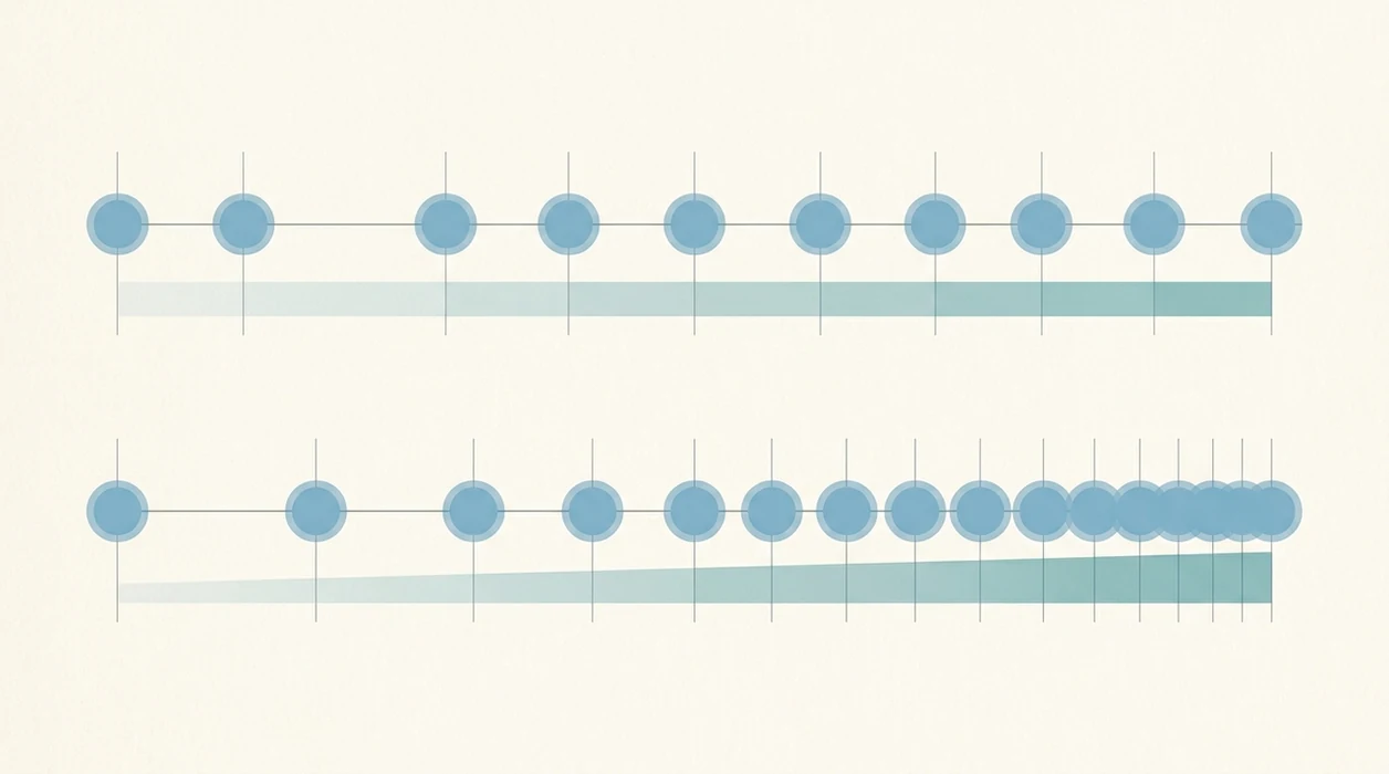 contraction interval trend diagram contraction frequency math and