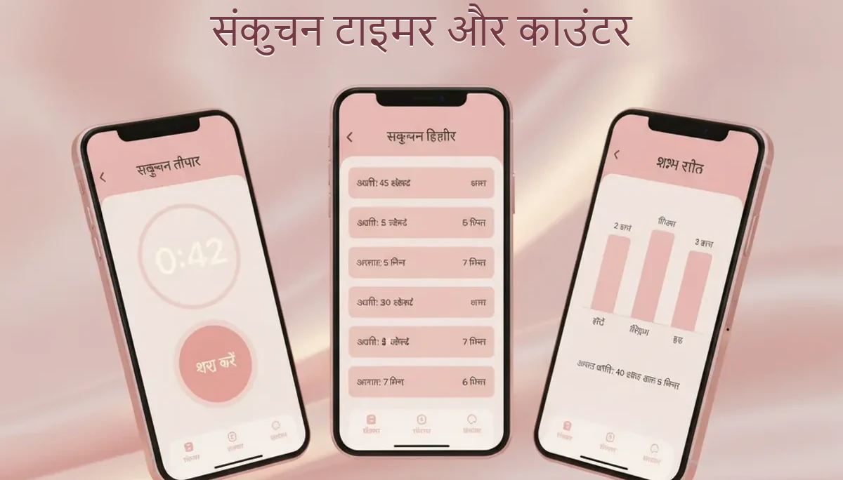 मोबाइल और Apple Watch पर संकुचन टाइमर और काउंटर ऐप