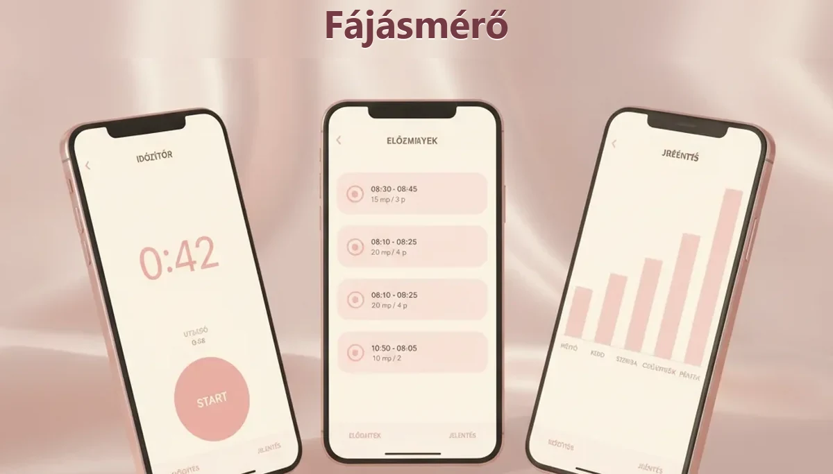 Fájásmérő alkalmazás vajúdási fájások időzítéséhez