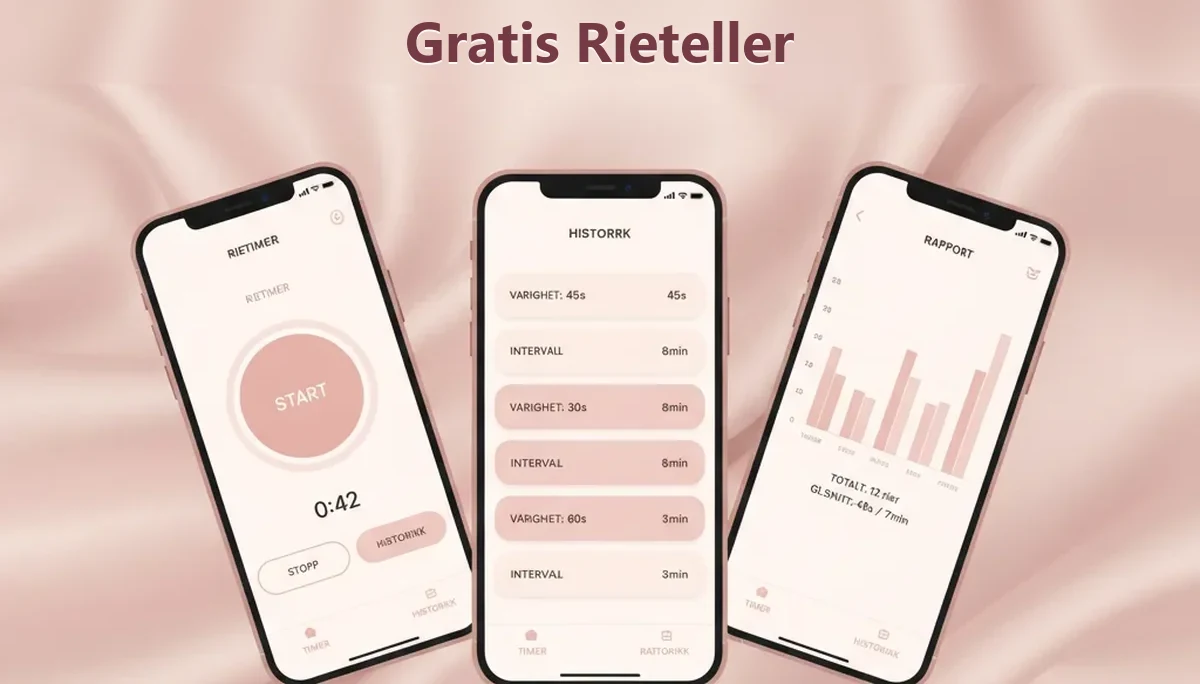 Rieteller som viser varighet og intervall mellom rier