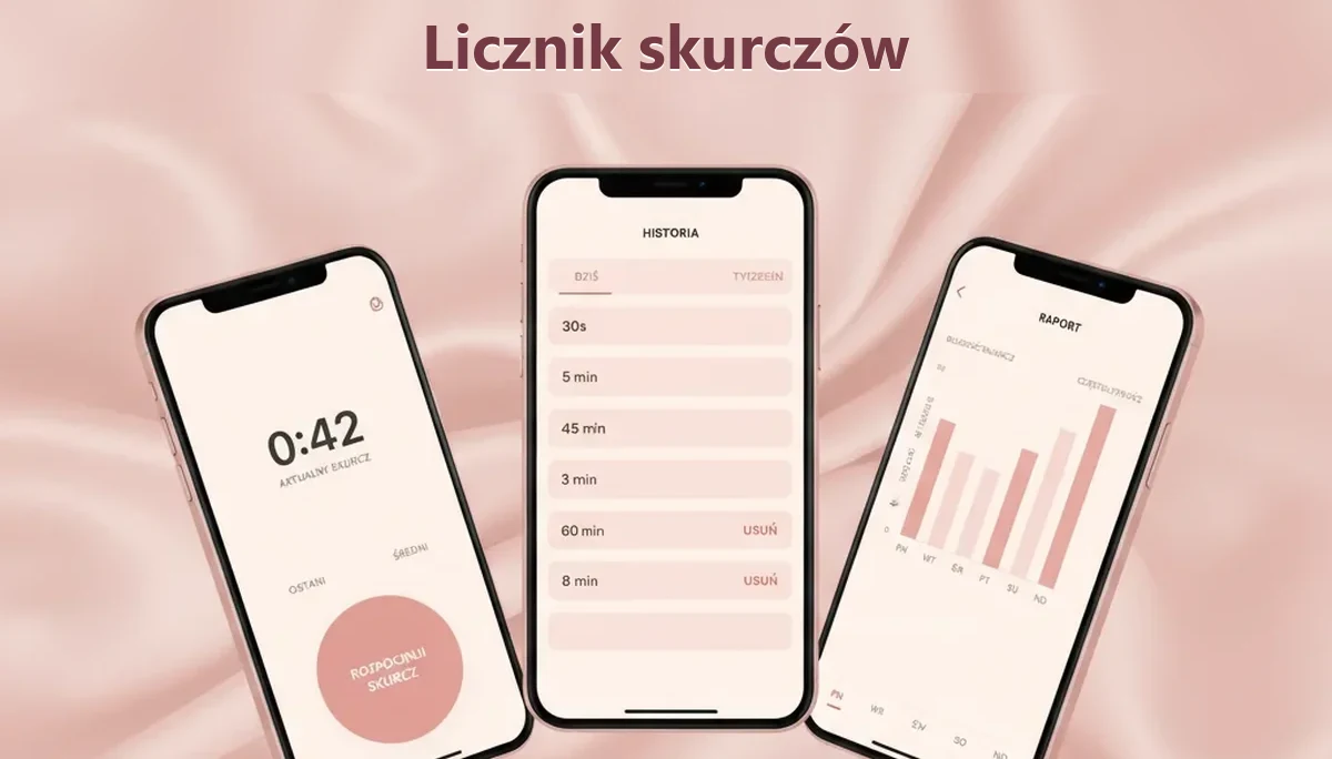 Aplikacja do liczenia skurczów z czasem trwania i odstępami