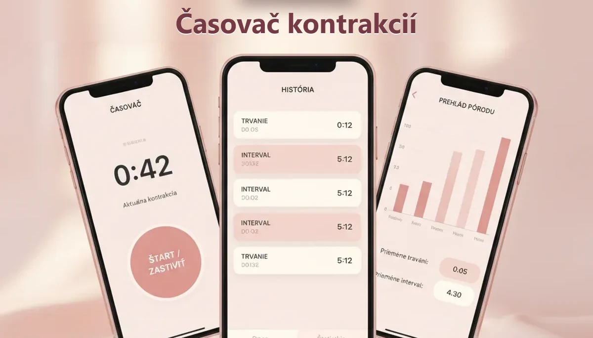 Časovač a počítadlo kontrakcií v mobilnej aplikácii