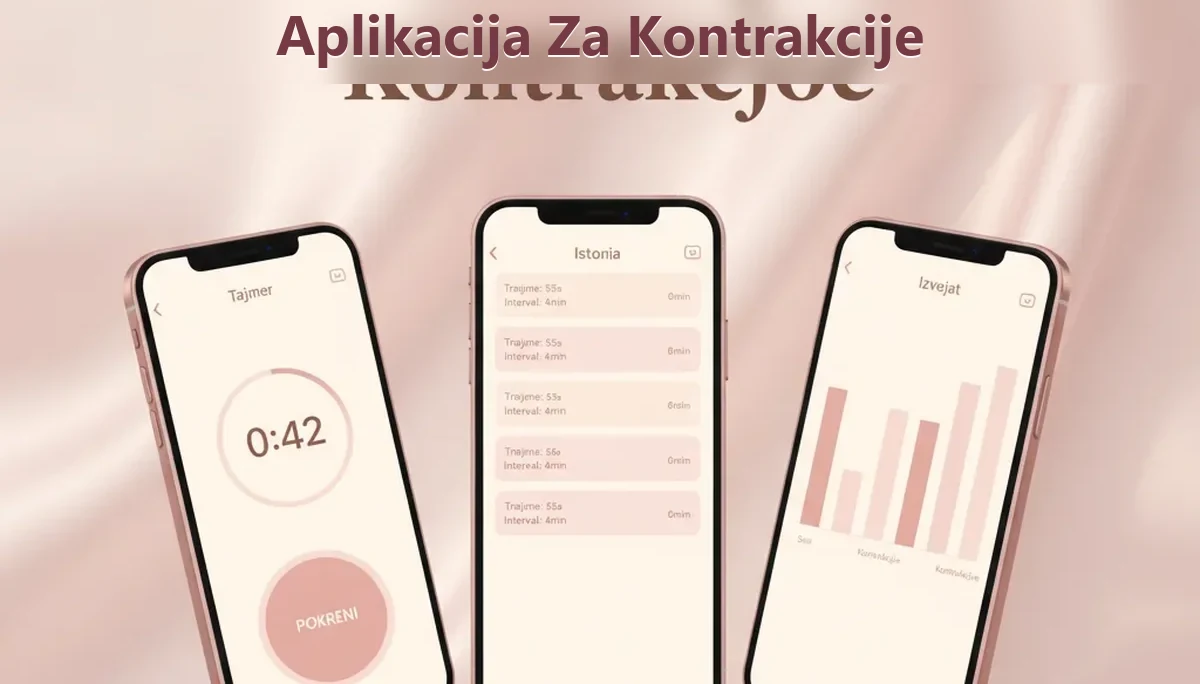 Aplikacija za kontrakcije sa tajmerom trajanja i razmaka