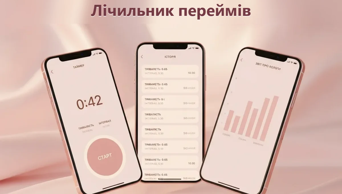 Лічильник переймів у застосунку для телефона