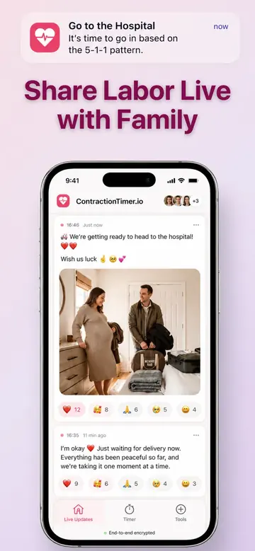 Share labor live with family and partner